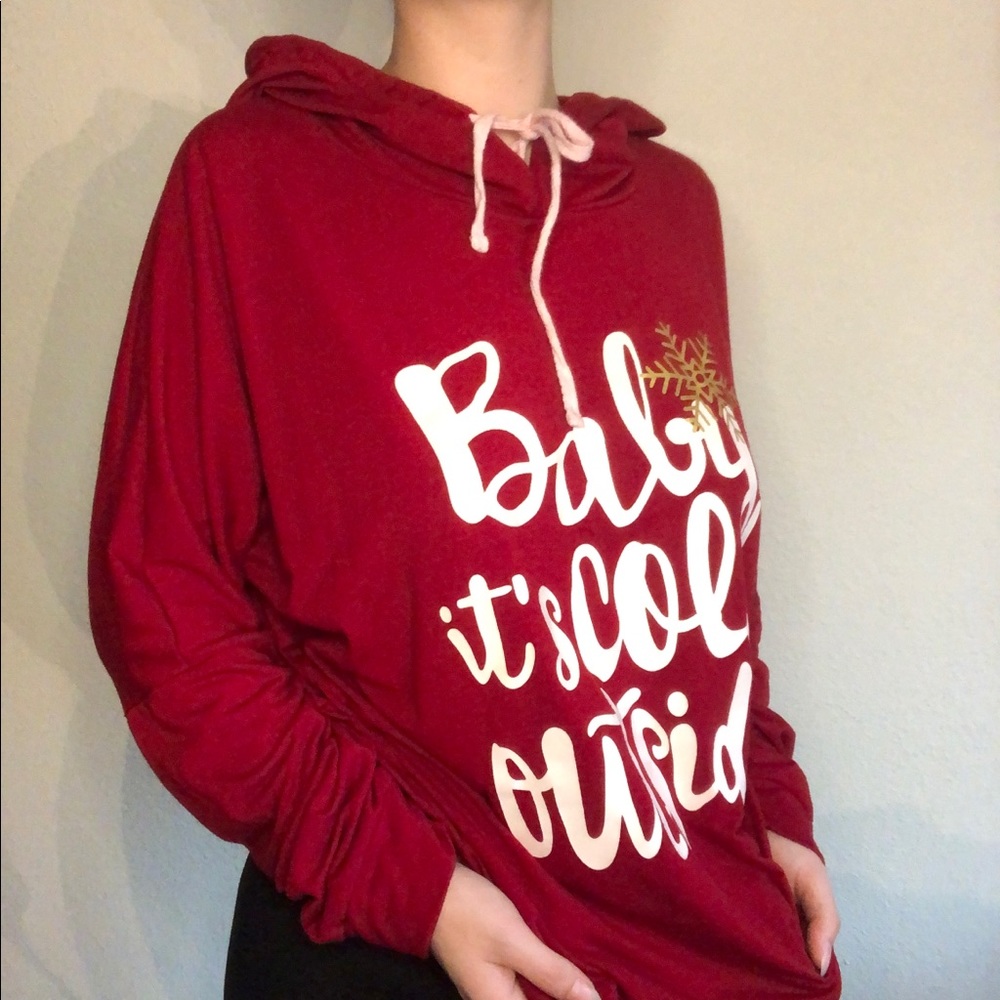 Baby It’s Cold Outside red pullover